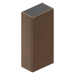 Ipiemme SRL Armoire haute de salle de bains l.35 x H.75 x P.20 cm placage noyer strié, Pura+
