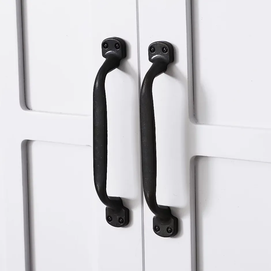 Homcom Armoire haute murale de salle de bain ou WC 2 portes 2 étagères niche dim. 60 x 20 x 58 cm blanc