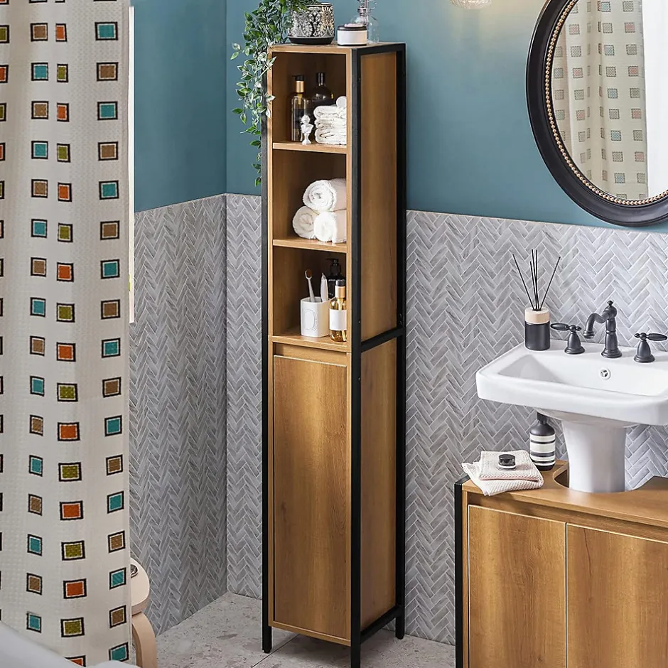 Sobuy Armoire Haute Placard de Rangement, BZR62-PF,* Colonne De Salle De Bains