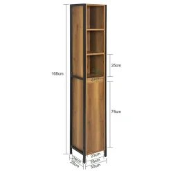 Sobuy Armoire Haute Placard de Rangement, BZR62-PF,* Colonne De Salle De Bains