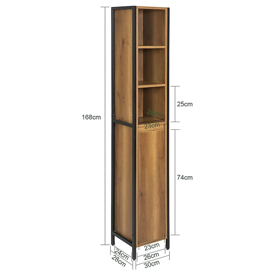 Sobuy Armoire Haute Placard de Rangement, BZR62-PF,* Colonne De Salle De Bains