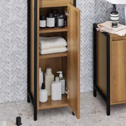 Sobuy Armoire Haute Placard de Rangement, BZR62-PF,* Colonne De Salle De Bains