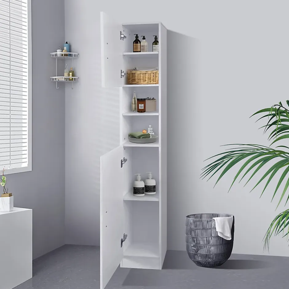 Ml-Design Armoire haute salle de bain colonne blanc MDF 30x190x25 cm