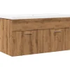Vidaxl Armoire lavabo de bain avec bassin intégré chêne artisanal* Meuble Wc