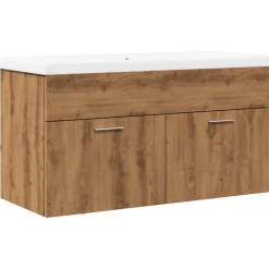 Vidaxl Armoire lavabo de bain avec bassin intégré chêne artisanal* Meuble Wc