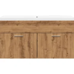 Vidaxl Armoire lavabo de bain avec bassin intégré chêne artisanal* Meuble Wc