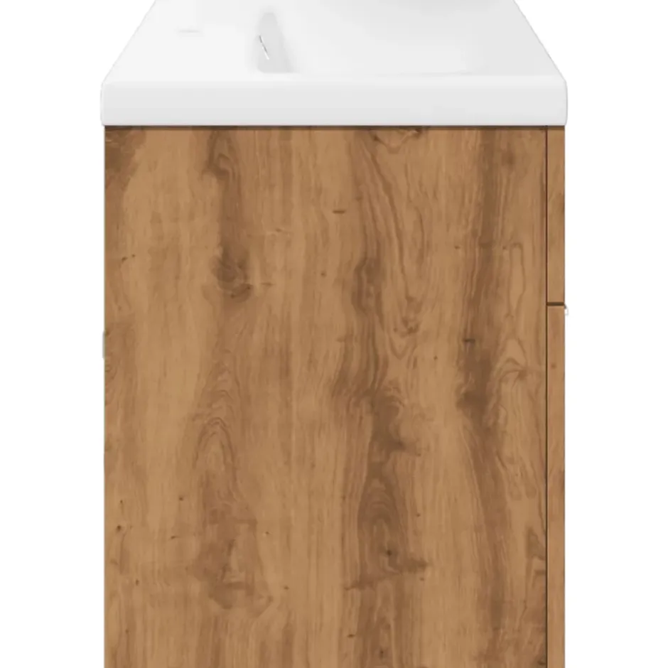 Vidaxl Armoire lavabo de bain avec bassin intégré chêne artisanal* Meuble Wc
