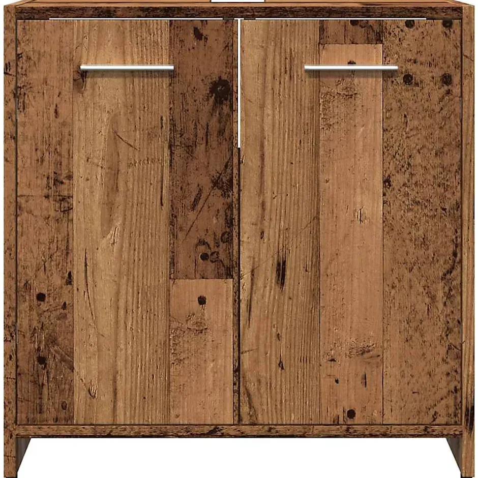 Vidaxl Armoire lavabo de salle de bain vieux bois 60x33x60 cm