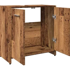 Vidaxl Armoire lavabo de salle de bain vieux bois 60x33x60 cm