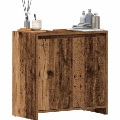 Vidaxl Armoire lavabo de salle de bain vieux bois 60x33x60 cm* Meuble Wc