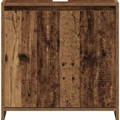 Vidaxl Armoire lavabo de salle de bain vieux bois 60x33x60 cm* Meuble Wc