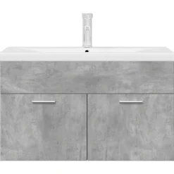 Vidaxl Armoire lavabo de salle de bain avec bassin intégré et robinet