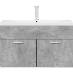 Vidaxl Armoire lavabo de salle de bain avec bassin intégré et robinet