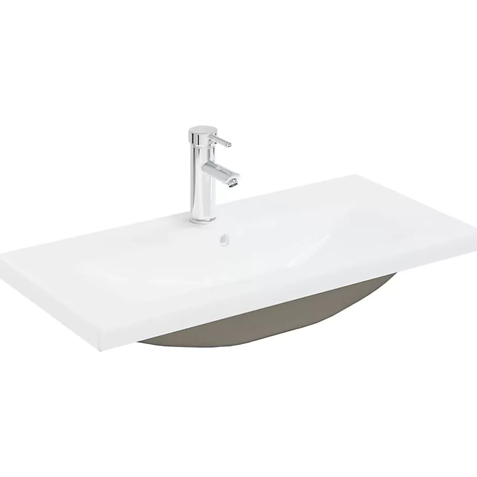 Vidaxl Armoire lavabo de salle de bain avec bassin intégré et robinet