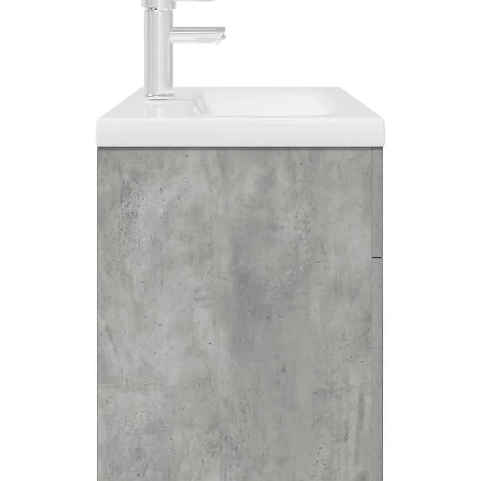 Vidaxl Armoire lavabo de salle de bain avec bassin intégré et robinet