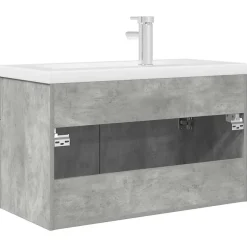 Vidaxl Armoire lavabo de salle de bain avec bassin intégré et robinet