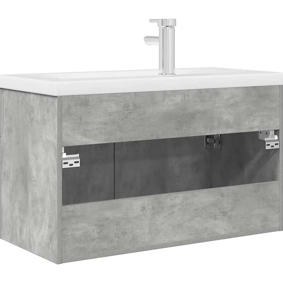 Vidaxl Armoire lavabo de salle de bain avec bassin intégré et robinet