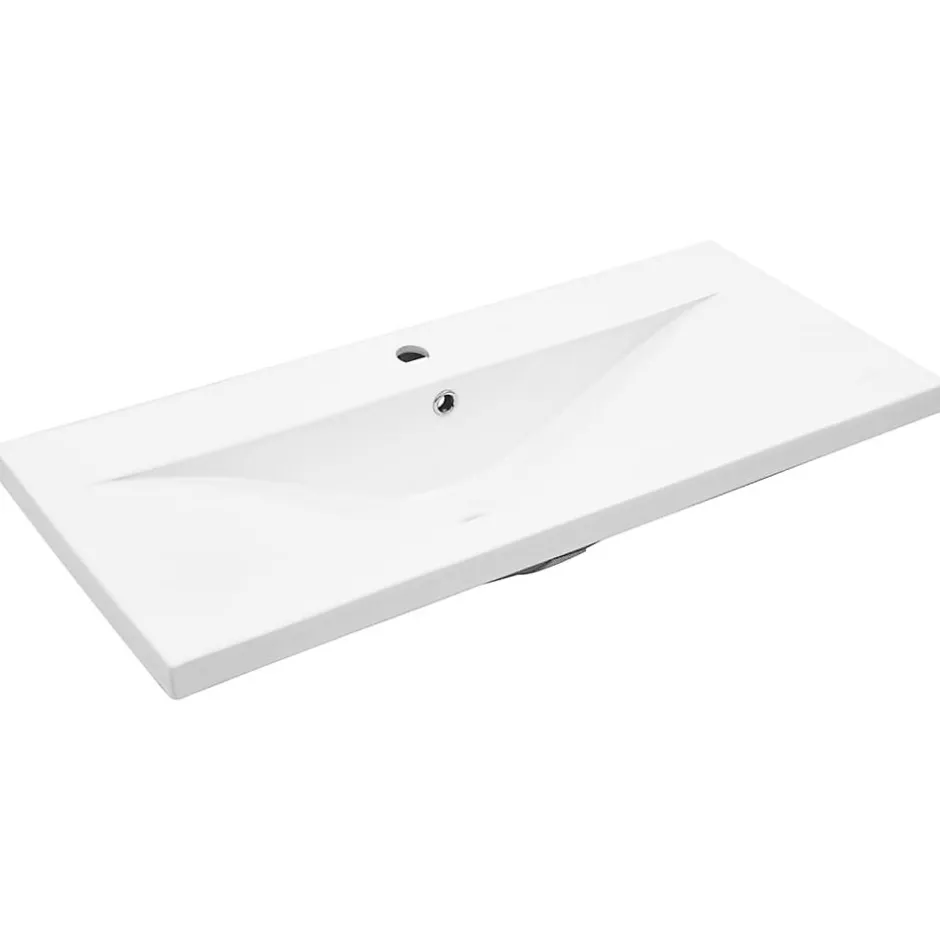 Vidaxl Armoire lavabo de salle de bain avec bassin intégré gris béton* Meuble Wc