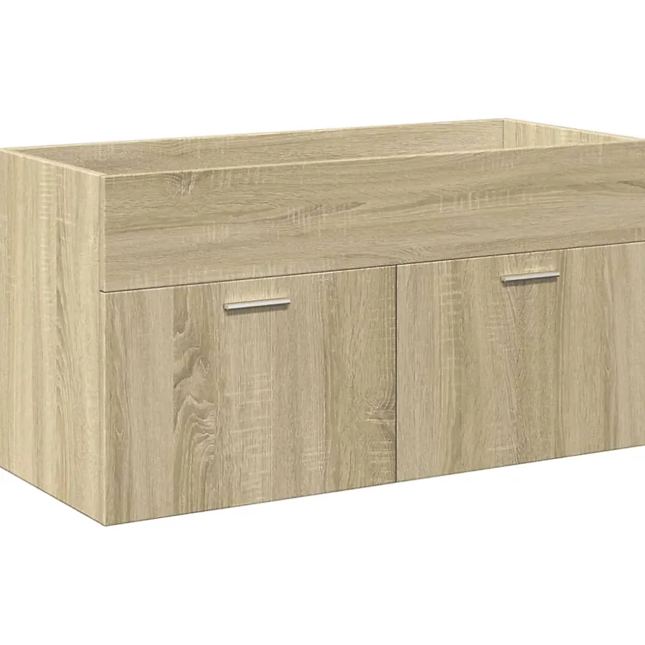 Vidaxl Armoire lavabo de salle de bain et bassin intégré chêne sonoma