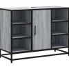 Vidaxl Armoire lavabo de salle de bain sonoma gris bois d'ingénierie