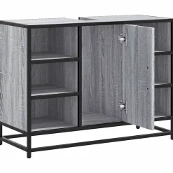 Vidaxl Armoire lavabo de salle de bain sonoma gris bois d'ingénierie