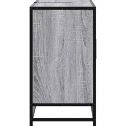 Vidaxl Armoire lavabo de salle de bain sonoma gris bois d'ingénierie