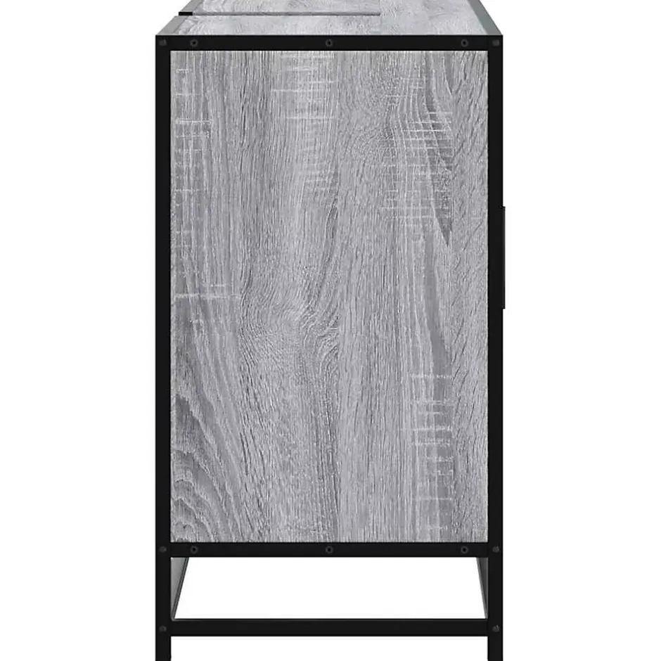 Vidaxl Armoire lavabo de salle de bain sonoma gris bois d'ingénierie
