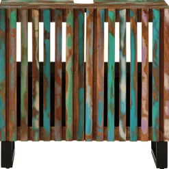 Vidaxl Armoire lavabo de salle de bain 62x34x58cm bois massif d'acacia* Meuble Wc