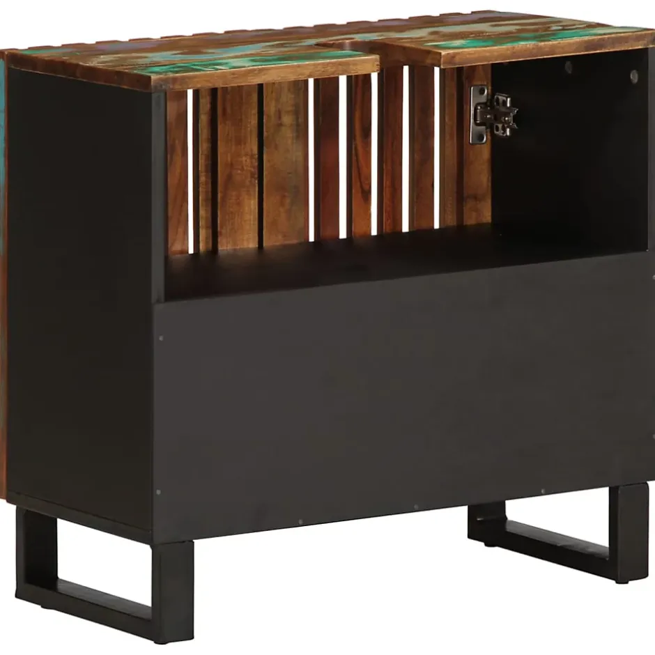 Vidaxl Armoire lavabo de salle de bain 62x34x58cm bois massif d'acacia* Meuble Wc