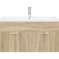 Vidaxl Armoire lavabo de salle de bain et bassin intégré chêne sonoma