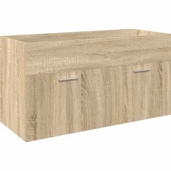 Vidaxl Armoire lavabo de salle de bain et bassin intégré chêne sonoma