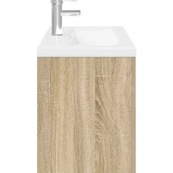 Vidaxl Armoire lavabo de salle de bain et bassin intégré chêne sonoma