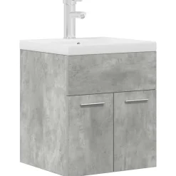 Vidaxl Armoire lavabo de salle de bain avec bassin intégré et robinet* Meuble Wc