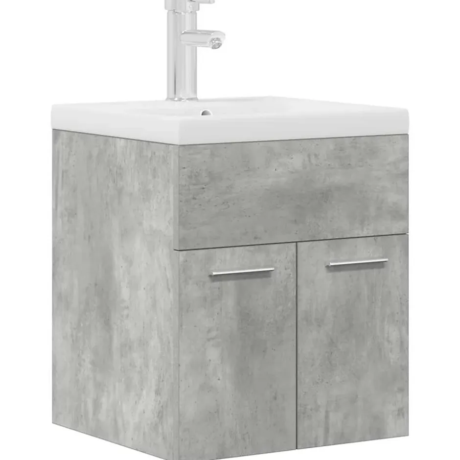 Vidaxl Armoire lavabo de salle de bain avec bassin intégré et robinet* Meuble Wc