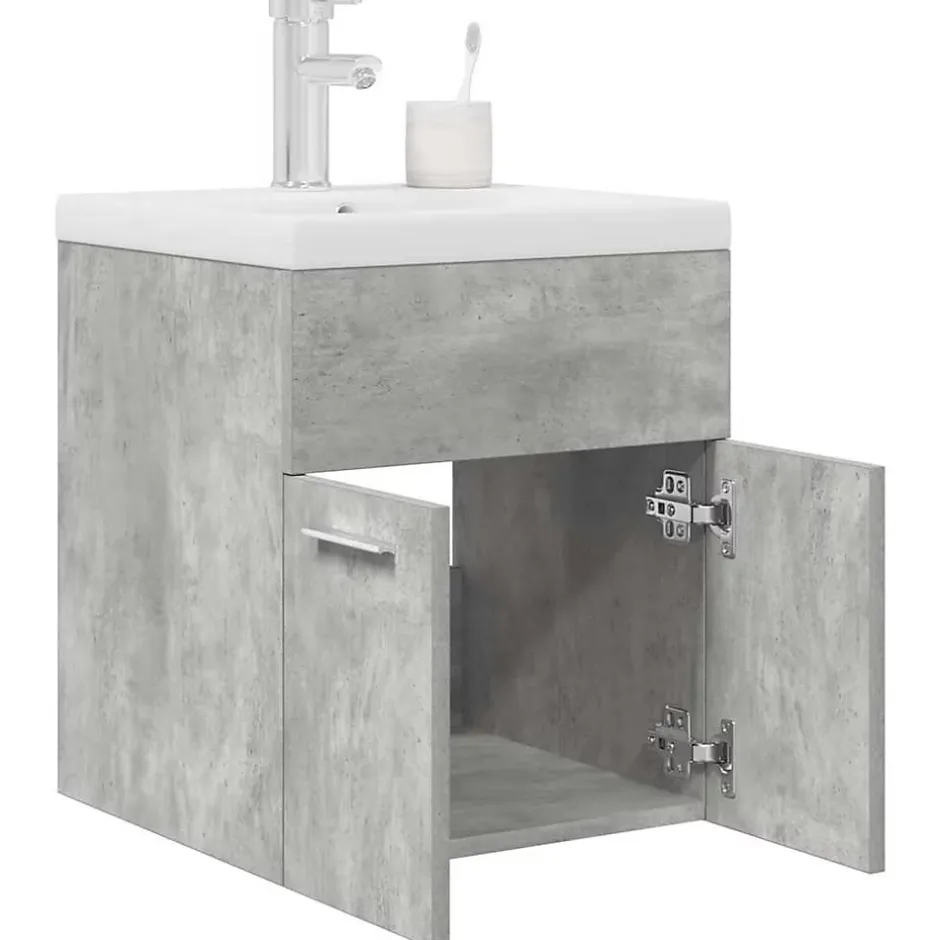 Vidaxl Armoire lavabo de salle de bain avec bassin intégré et robinet* Meuble Wc