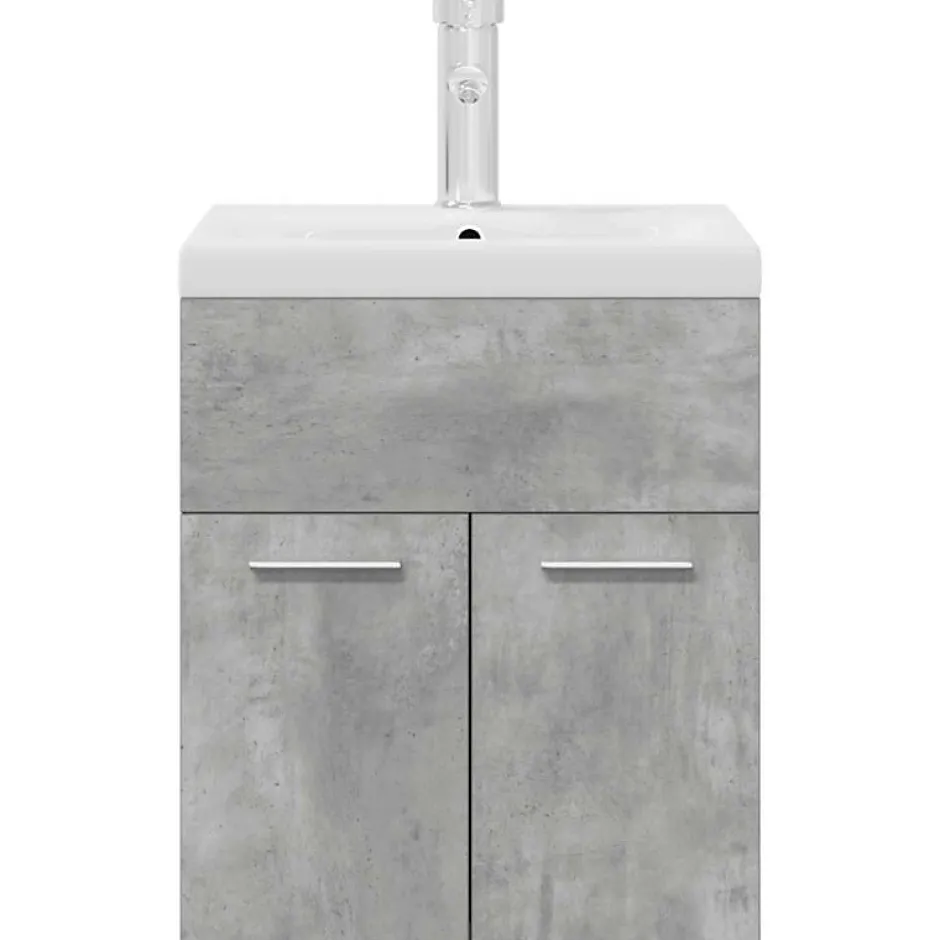 Vidaxl Armoire lavabo de salle de bain avec bassin intégré et robinet* Meuble Wc