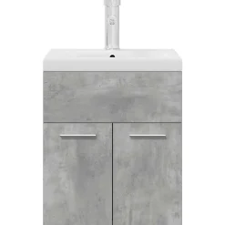Vidaxl Armoire lavabo de salle de bain avec bassin intégré et robinet* Meuble Wc
