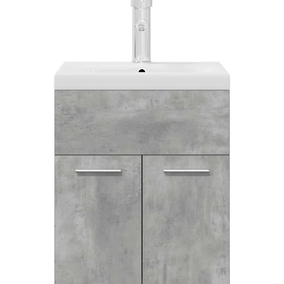 Vidaxl Armoire lavabo de salle de bain avec bassin intégré et robinet* Meuble Wc