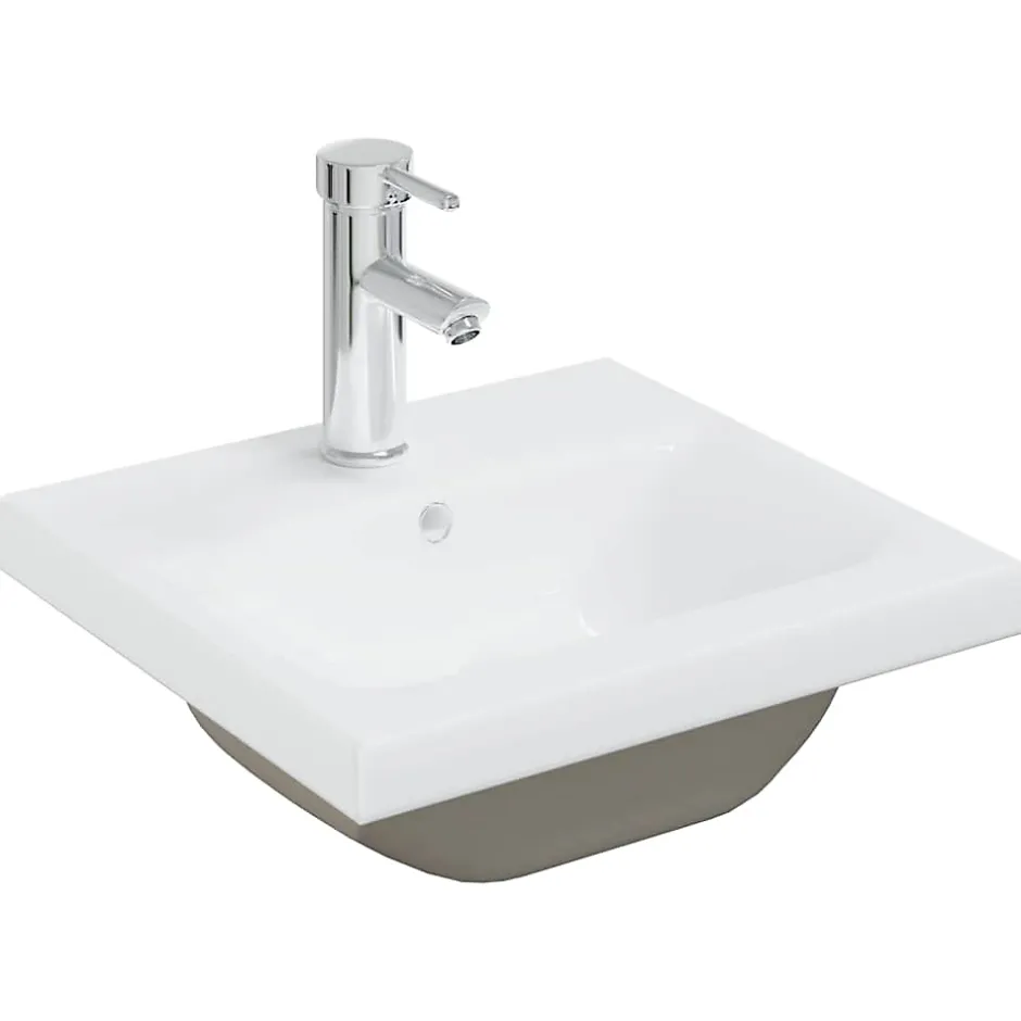 Vidaxl Armoire lavabo de salle de bain avec bassin intégré et robinet* Meuble Wc