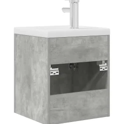 Vidaxl Armoire lavabo de salle de bain avec bassin intégré et robinet* Meuble Wc