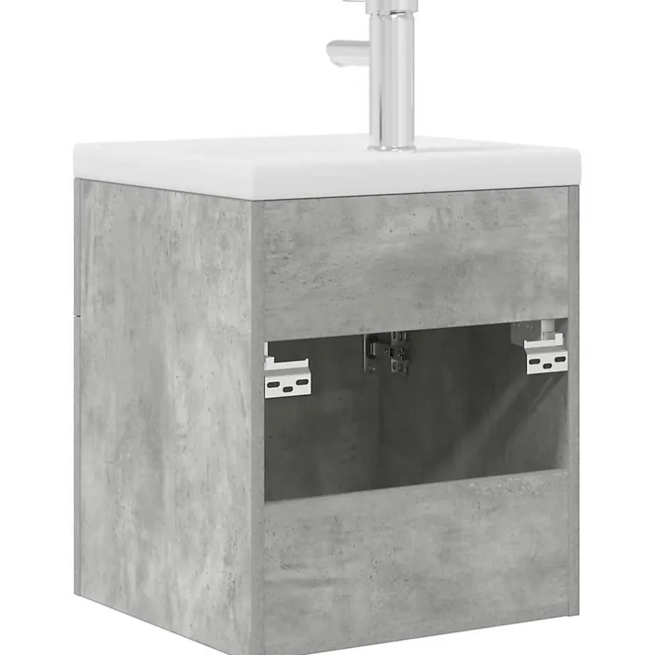 Vidaxl Armoire lavabo de salle de bain avec bassin intégré et robinet* Meuble Wc
