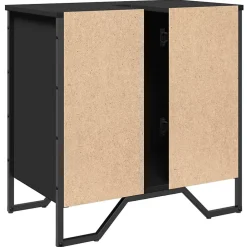 Vidaxl Armoire lavabo de salle de bain noir 60x35x60 cm