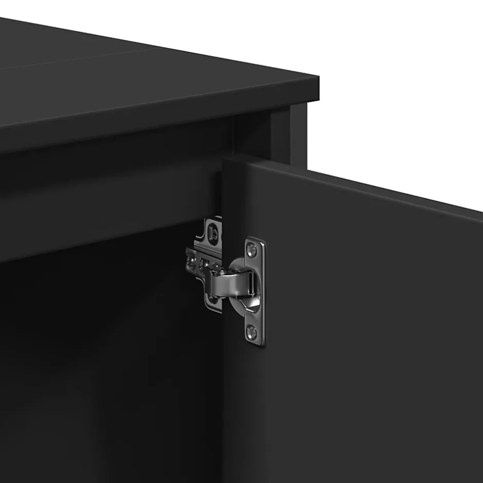 Vidaxl Armoire lavabo de salle de bain noir 60x35x60 cm