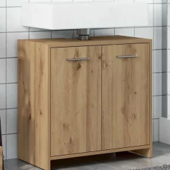 Vidaxl Armoire lavabo de salle de bain chêne artisanal 60x33x60 cm