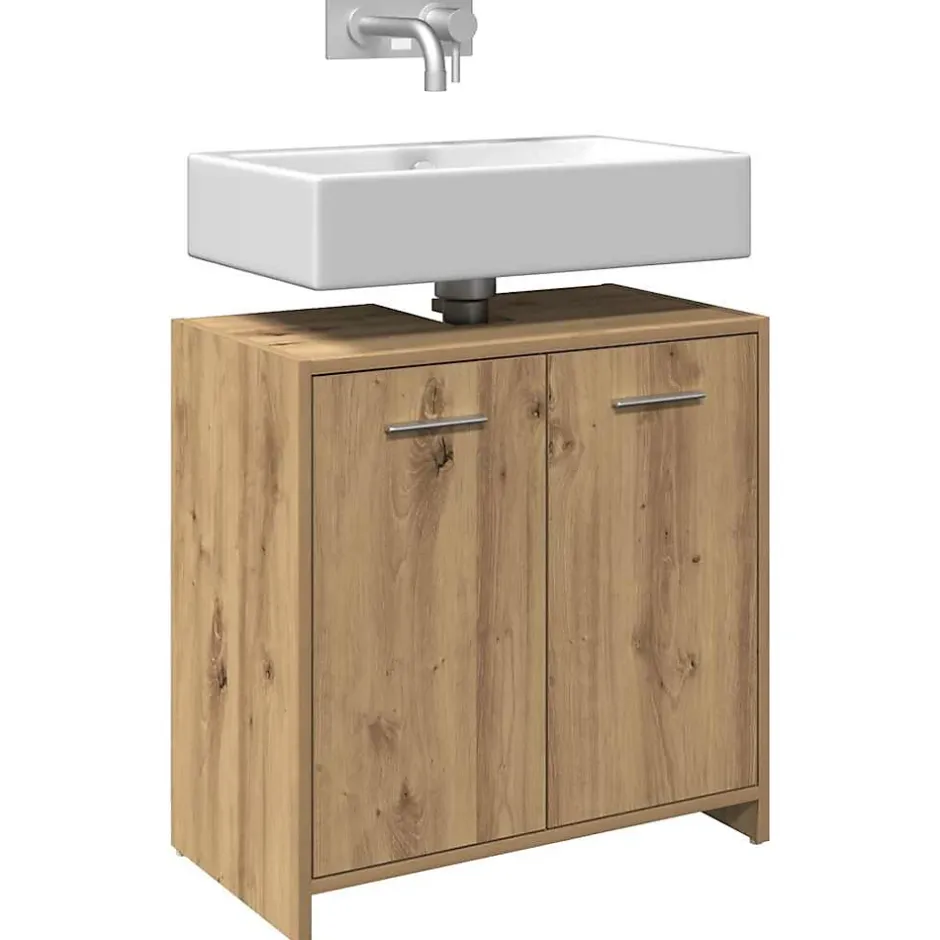Vidaxl Armoire lavabo de salle de bain chêne artisanal 60x33x60 cm