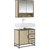 Vidaxl Armoire lavabo de salle de bain chêne sonoma bois d'ingénierie* Meuble Wc