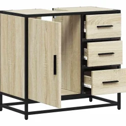 Vidaxl Armoire lavabo de salle de bain chêne sonoma bois d'ingénierie* Meuble Wc