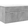 Vidaxl Armoire lavabo de salle de bain avec bassin intégré gris béton