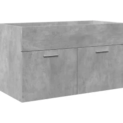 Vidaxl Armoire lavabo de salle de bain avec bassin intégré gris béton