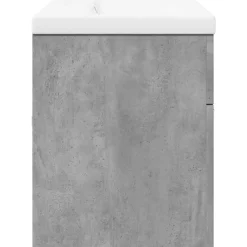 Vidaxl Armoire lavabo de salle de bain avec bassin intégré gris béton